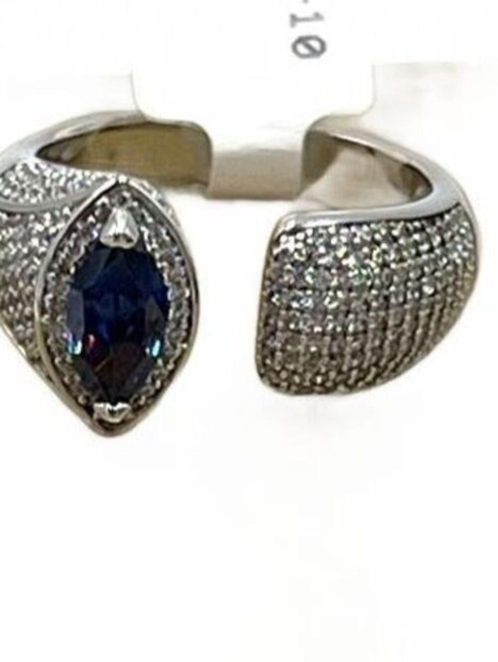 New JTV Bella Luce Tanzanite CZ Ezitica Sterling silver Ring